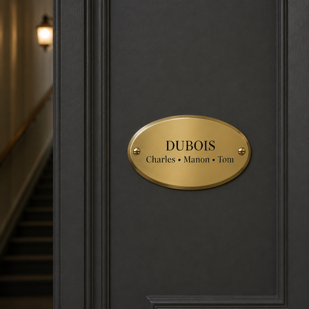 Plaque en laiton