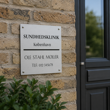 Printet aluminiumsskilt