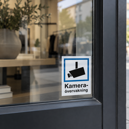 Butiksskylt för övervakning