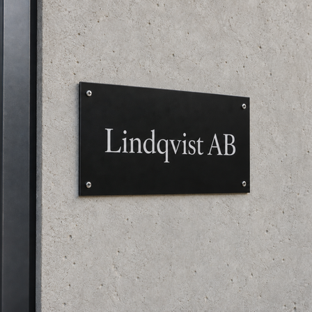 Metallskylt med egen design