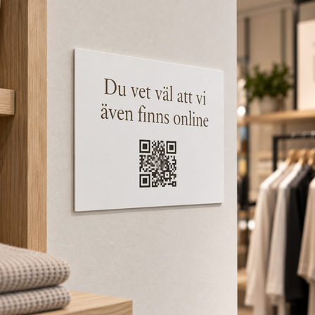 Forexskylt i butik med eget print