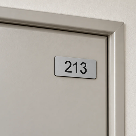 Apartment number sign