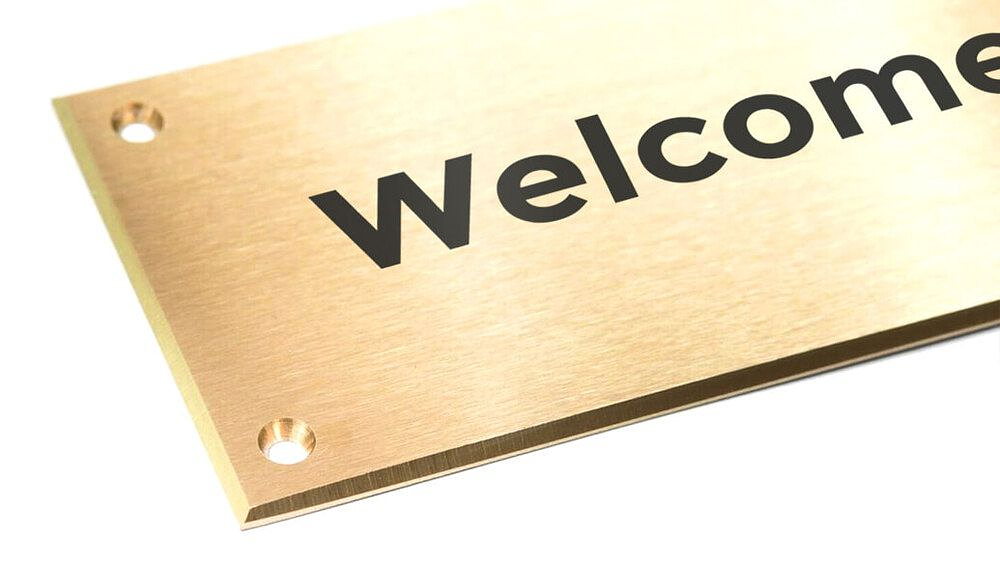 Brass signs Design your own brass sign Signomatic