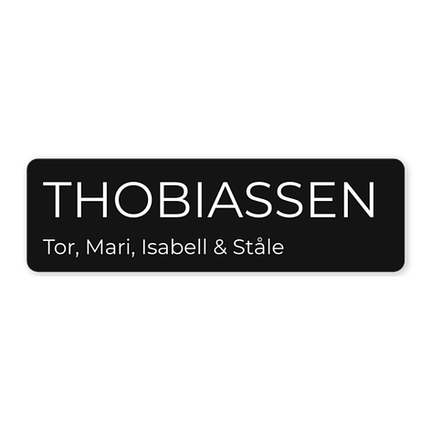 Postkasseskilt - Lage skilt selv - Svart/hvit - Skiltmax.no