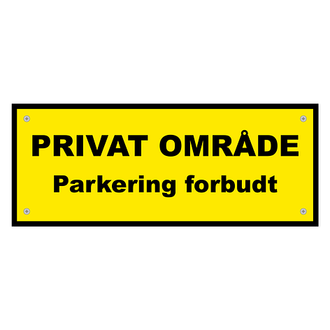 Skilt parkering forbud - Lage skilt selv - Plast - 250x100mm - Skiltmax.no