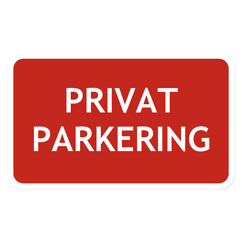 Privat parkering skilt - Lage skilt selv - Plast - 250x150mm - Skiltmax.no