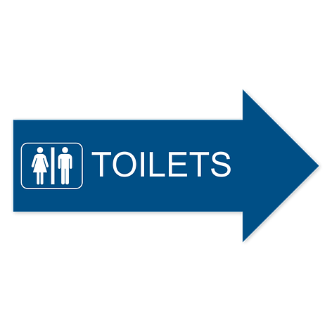 Toilet Door Signs - Personalised - Blue/White - Plastic - Signomatic.co.uk