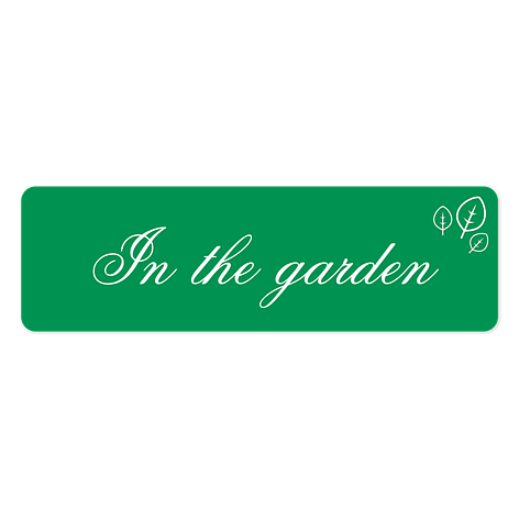 Garden Sign - Personalised - Green/White - Plastic - Signomatic.co.uk