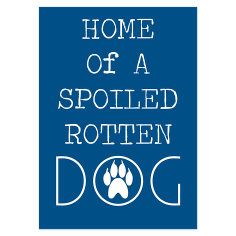 Pet sign - Personalised - Blue/White - Plastic - Signomatic.co.uk