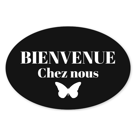Plaque de porte - Plaque personnalisée - Marron/Blanc - 105x70mm - Plastique - Plaqueomatic.fr