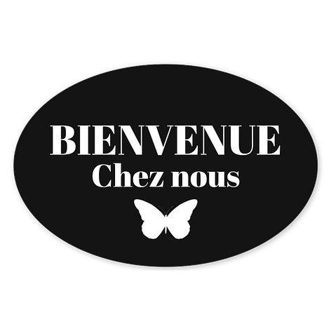 Plaque de porte - Plaque personnalisée - Marron/Blanc - 105x70mm - Plastique - Plaqueomatic.fr