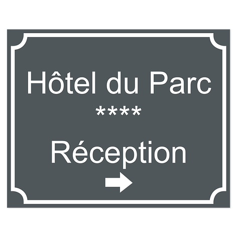 Panneaux d'hôtel - 250x200mm - Plastique - Plaqueomatic.fr
