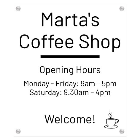 Business signs - Your own design - Engraved plastic - Signomatic.co.uk