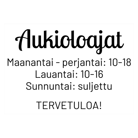 Myymälä kyltti - Vinyyli - 203x142 mm - Luo itse suunnittelemasi kyltti - Kylttimax.fi