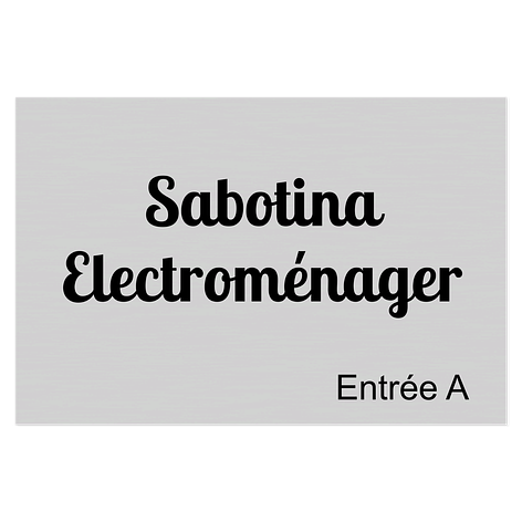 Plaque metal en aluminium à personnaliser - 300x200 mm - Aluminium - Plaqueomatic.fr