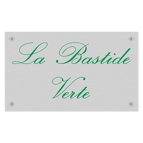Plaque de maison personnalisée - Plaque en aluminium sur mesure - 205x122mm - Plaqueomatic.fr