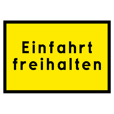 Informationsschild Gravur - Selbst gestalten - Hinweisschilder - Gelb/Schwarz - Kunststoff - Schildermaxe.at