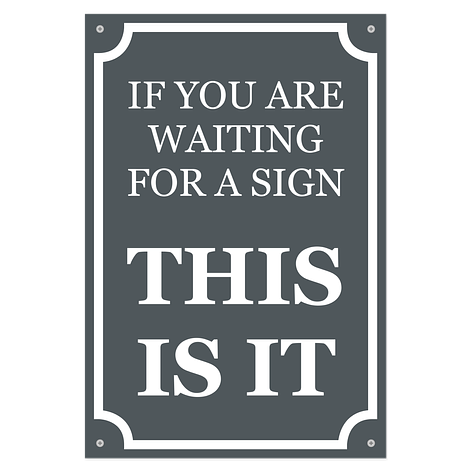 Plastic sign - Personalised - Grey/White - Signomatic.co.uk
