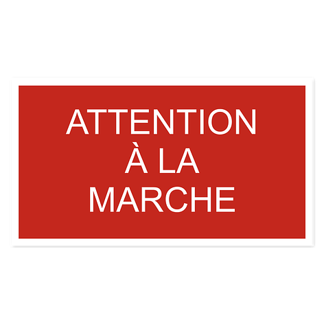 Panneau d'avertissement - Plaque personnalisée - Rouge/Blanc - Plastique - Plaqueomatic.fr