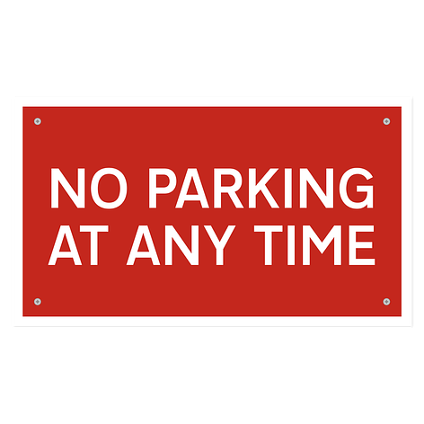 Parking sign - Personalised - Red/White - Plastic - Signomatic.co.uk