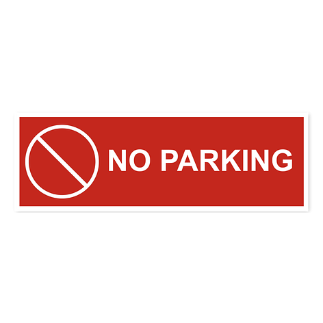 Custom parking signs - No parking - 150x50 mm - Signomatic.co.uk