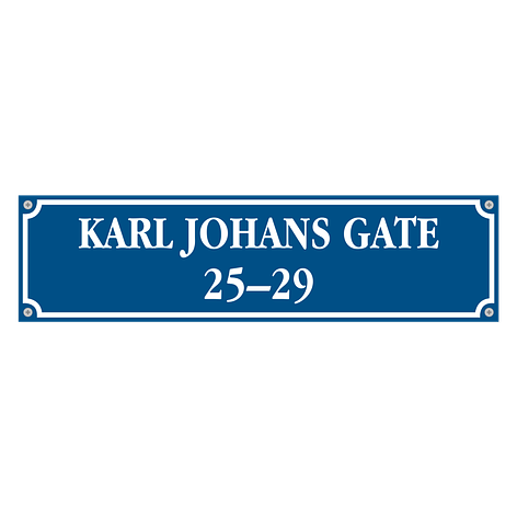 Gateskilt - Lage skilt selv - Aluminium - 380x100mm - Skiltmax.no
