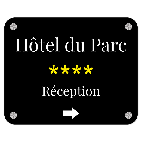 Panneaux d'hôtel - 250x200mm - Plexiglas - Plaqueomatic.fr