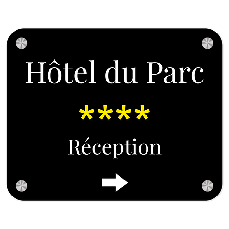 Panneaux d'hôtel - 250x200mm - Plexiglas - Plaqueomatic.fr