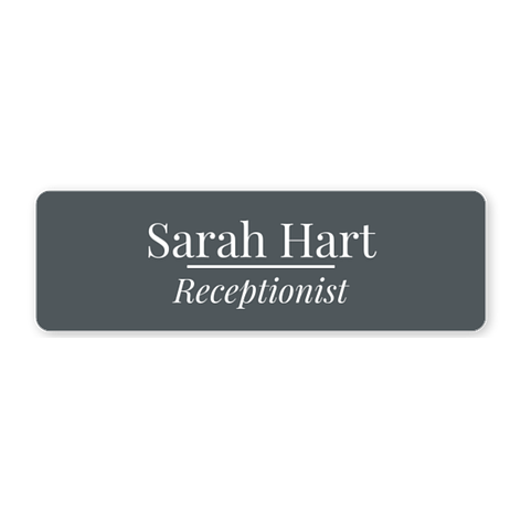 Name badges uk - Custom - 80x25mm - Plastic - Signomatic.co.uk