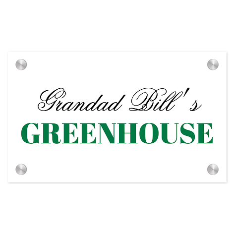 Garden sign name sign - Personalised - White/Black - Aluminium - Signomatic.co.uk