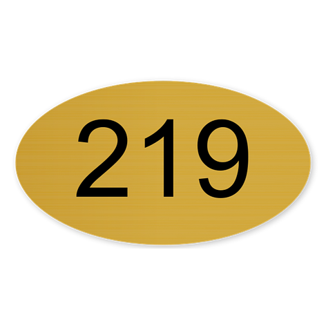 Room Number Signs - Personalised - Plastic - Gold/Black - 90x50mm - Signomatic.co.uk