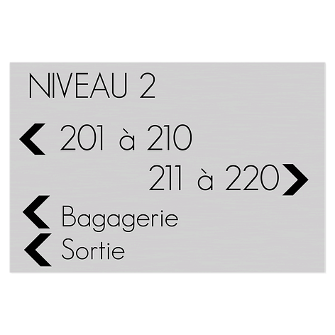 Panneau d'hôtel - Plaque personnalisée - Argent/Noir - Aluminium - Plaqueomatic.fr