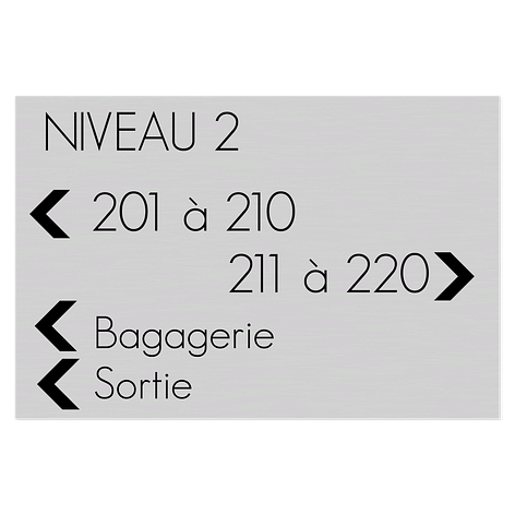 Panneau d'hôtel - Plaque personnalisée - Argent/Noir - Aluminium - Plaqueomatic.fr
