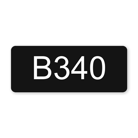 Plaque en plastique personnalisée - Plaque gravée - 50x20 mm - Noir/Blanc - Signomatic.be