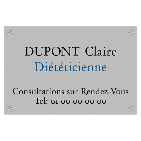Plaque en aluminium sur mesure - 300x200 mm - Entretoises - Signomatic.be