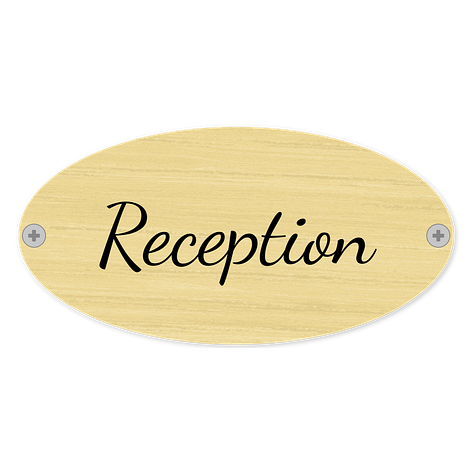 Cottage sign reception - Personalised - Wood - Cherry - 150x75mm - Signomatic.co.uk
