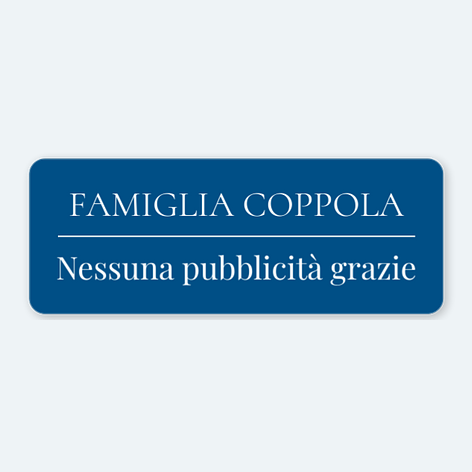 Targhetta Adesiva Personalizzata Per Cassette Della Posta - Fino A 3 Righe Di Testo - 10x2,5 Cm - Nero