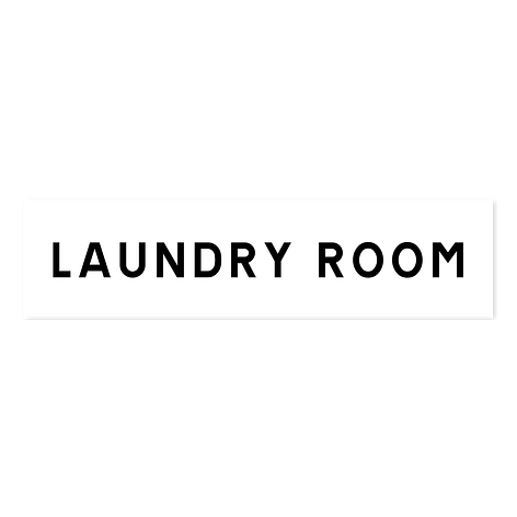 House signs laundry room - Personalised - Black/White - Plastic - Signomatic.co.uk