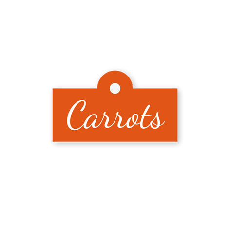 Garden sign carrots - Personalised - Orange/white - Plastic - Signomatic.co.uk