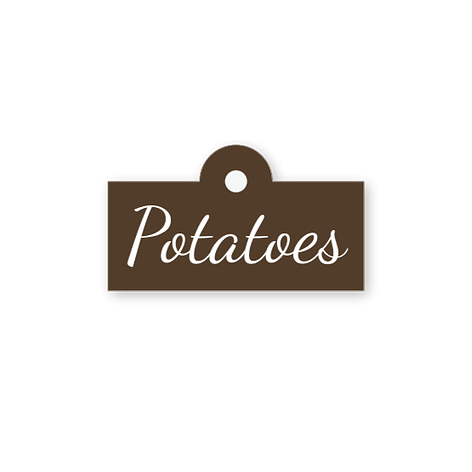 Garden sign potatoes - Personalised - Brown/white - Plastic - Signomatic.co.uk