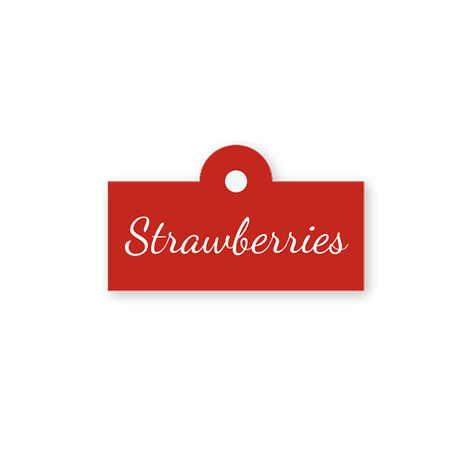 Garden sign strawberries - Personalised - Red/white - Plastic - Signomatic.co.uk