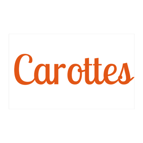 Lettrage adhésif personnalisé - Lettrage adhésif décoration jardin - Orange - Potager - 50x60mm - Plaqueomatic.fr