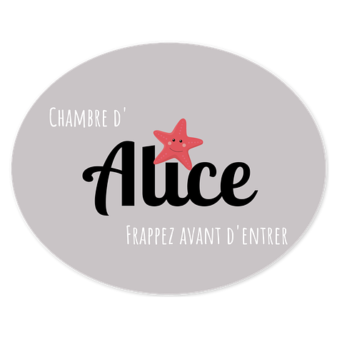 Plaque en plastique impression colorée- Plaque enfants personnalisée - Couleurs - 150x120mm - Plaqueomatic.fr