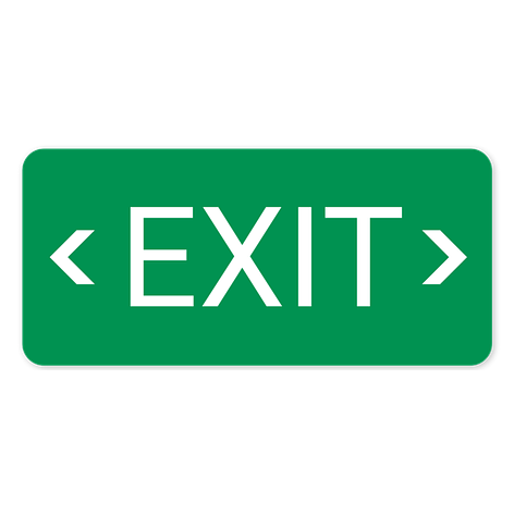 Exit sign - Personalized - White/green - Plastic - signomatic.co.uk