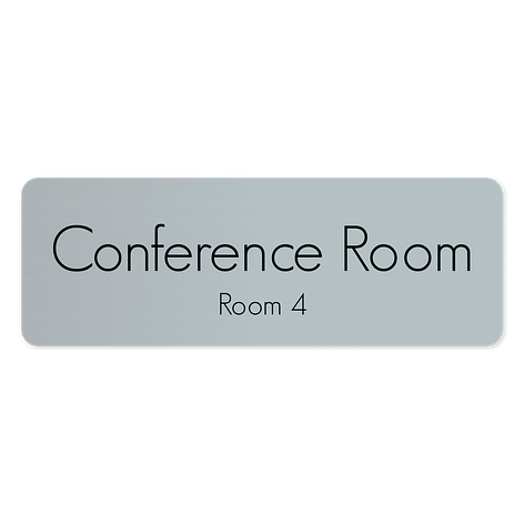 Conference room sign - Personalised - Black/silver - Plastic - Signomatic.co.uk