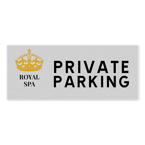 Private parking signs - Personalised - Silver - Aluminium - Signomatic.co.uk
