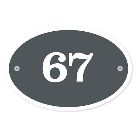 Plaque de rue - Plaque personnalisée - Blanc/Noir - 120x80mm - Plastique - Plaqueomatic.fr