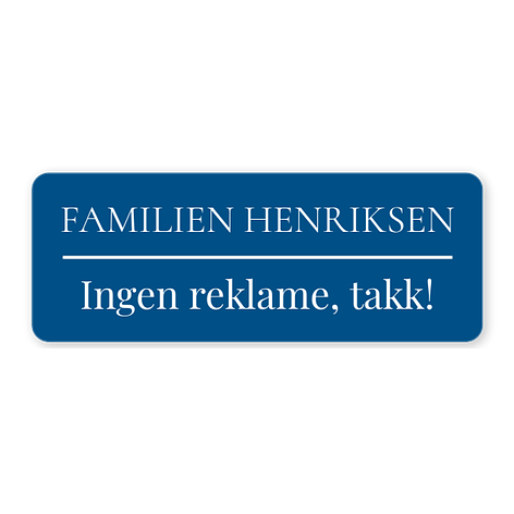 Postkasseskilt - Lage skilt selv - Svart/hvit - Skiltmax.no