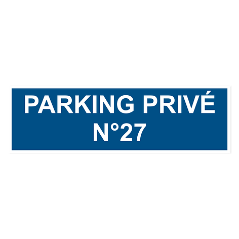 Panneau parking privé - Panneau interdiction de stationner - 295x90mm - Plastique gravé - Plaqueomatic,fr