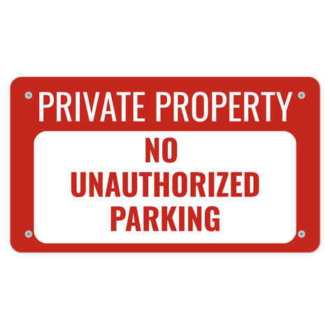 Private driveway sign in aluminium - 300x170 mm - Signomatic.co.uk